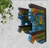Hand Carved Wooden Elephant Wall Panel: Indian Folk Art Decor