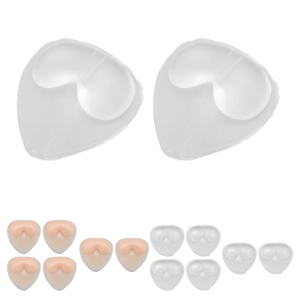3 Pair Sticky Bra Pads Strong Adhesive Water Proof Strapless Silicone Bra Pads Inserts for Swimwear