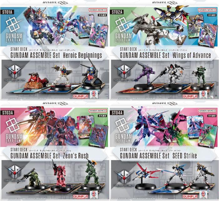 

of Gundam Card Game Start Deck Gundam Assemble Set Beginnings ST01A Wings of Advance ST02A Rush ST03A SEED Strike [Set 4] [Heroic / / Zeon s / ST04A]