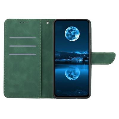 HT05 Für Samsung Galaxy A06 4G Hülle Skin-Touch Linien PU Leder Handyhülle