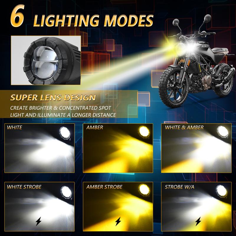 Motorcycle Headlight Fog Lamps for Led Spotlight 3000k/4500k/6000k 120W 6000K for ATV Truck Dirt Bike SUV UTV