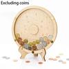 1Pc Coin Display Holder Vault Savings Bank Keepsake Cash Adventure Money Collection With Slot On Top Wooden Coin Box Memories