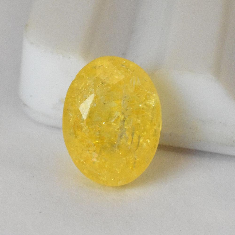 Natural Yellow Sapphire 2.60 Ct   Oval Loose Gemstone The Best For Gift