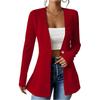 Women's Fashion Casual V-neck Single-button Solid Color Long-sleeved Suit Jacket