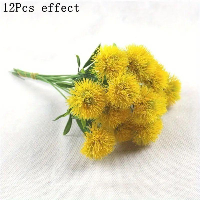 3/6/12Pcs 28cm  Silk Dandelion Artificial Flower Plant Bouquet for Home Decor Wedding Decorative Party Table Vase Decoration