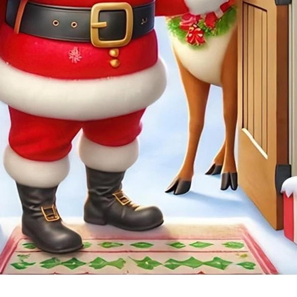 90x180cm Weihnachtstürabdeckung Großes Banner Weihnachtsmann Rentier Dekor für Zuhause Wohnzimmer Schlafzimmer Büro Bauernhaus Restaurant
