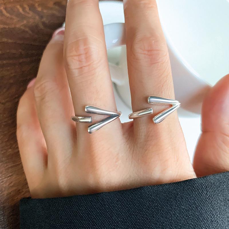 Lan Zhi 925 Sterling Silver Women's Open Ring - Elegant, Non-Fading INS Jewelry with Unique Design