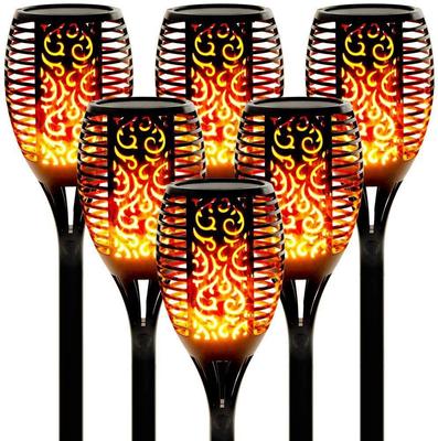 Solar Flame Ground Light: Outdoor Waterproof Garden Decoration Landscape Light In Stock