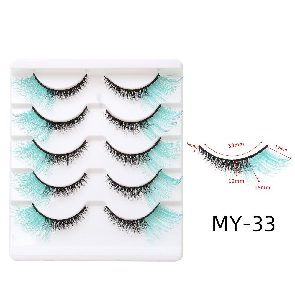 

Густые Пушистые Ресницы Кошачий Глаз Ресницы 3D Цветные Ресницы Для Ежедневной Вечеринки и Праздничной Сцены Style 8