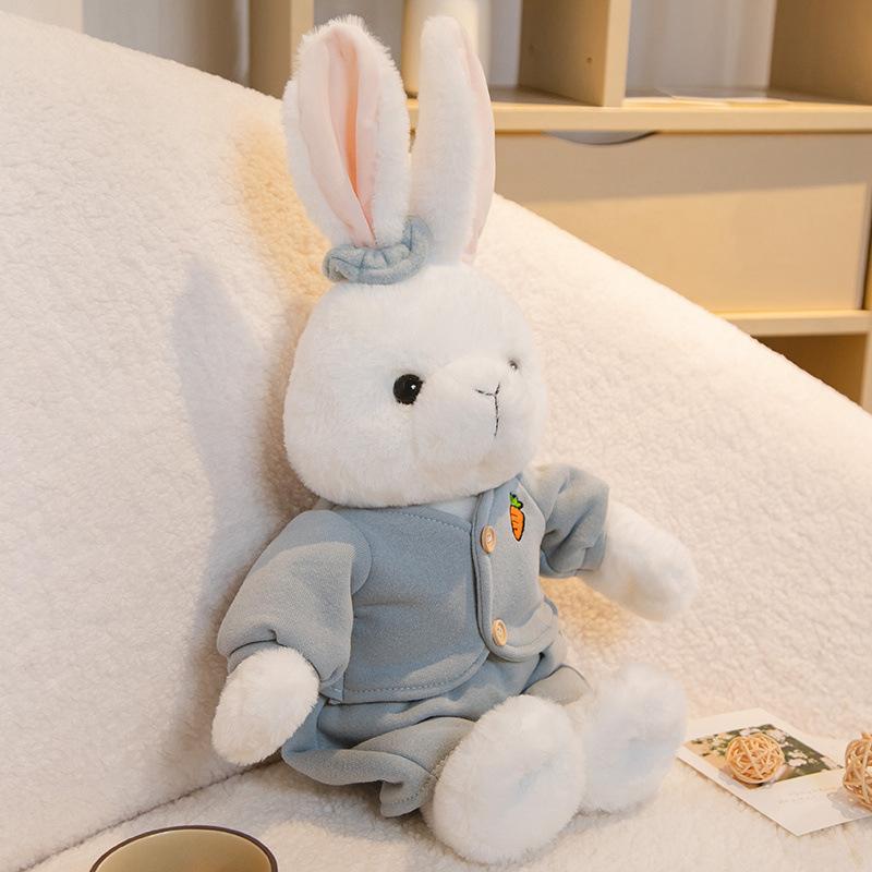 Cartoon Rabbit Doll Plush Toy Girls Bed Doll Sleeping Pillow Grab Machine Doll for Children’s Day Gift