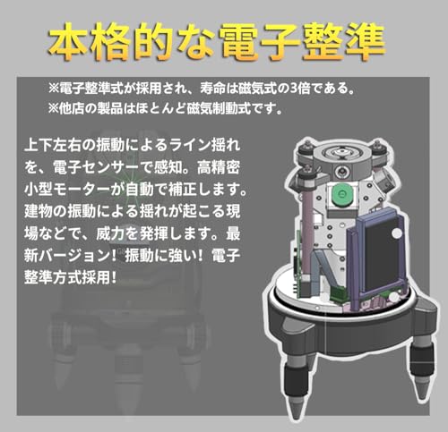 SINCONTOOLS Model-G8, Inclination Function, Full Line, Omnidirectional, Sharp LED, High-Quality Electronic Level, 8-Line Green Laser Level, Optical Me