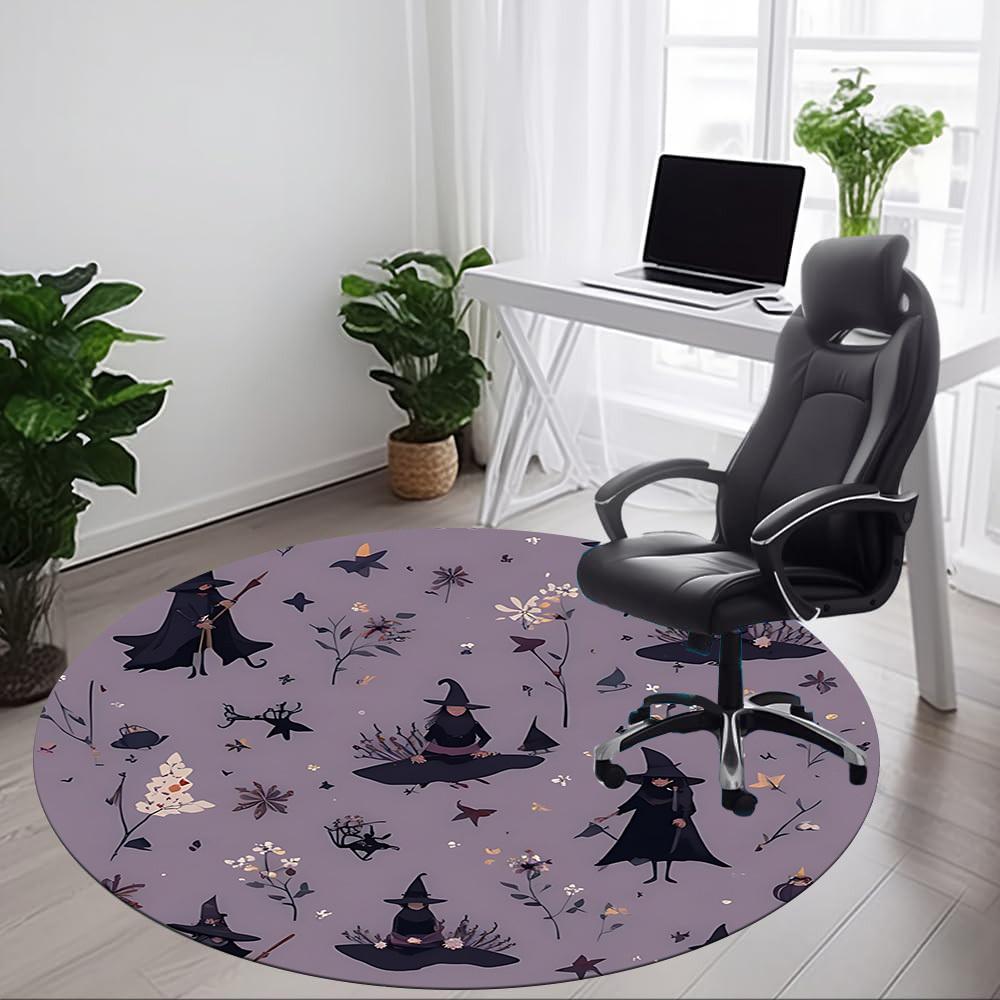 1pc Witchcraft Fantasy Office Round Area Rug, Indoor Mat Suitable For Office, Under Office Chairs Bedroom Living Room Home Decor, Room Deco