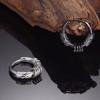 Steel Hollow Hip Hop Dragon mønster Koreansk stil øredobber Circle Ear Studs Men Hoop øredobber