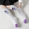 Kuromi Cartoon Mesh Mid-Calf Socken für Mädchen - Sommer Schweißabsorbierende Baumwolle