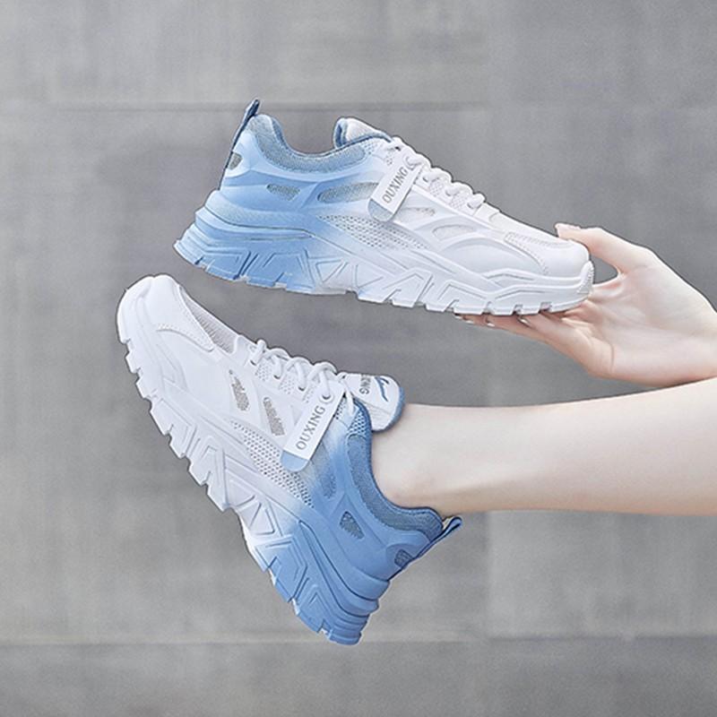 Autumn dad shoes new mesh breathable thick sole heightening casual sports shoes