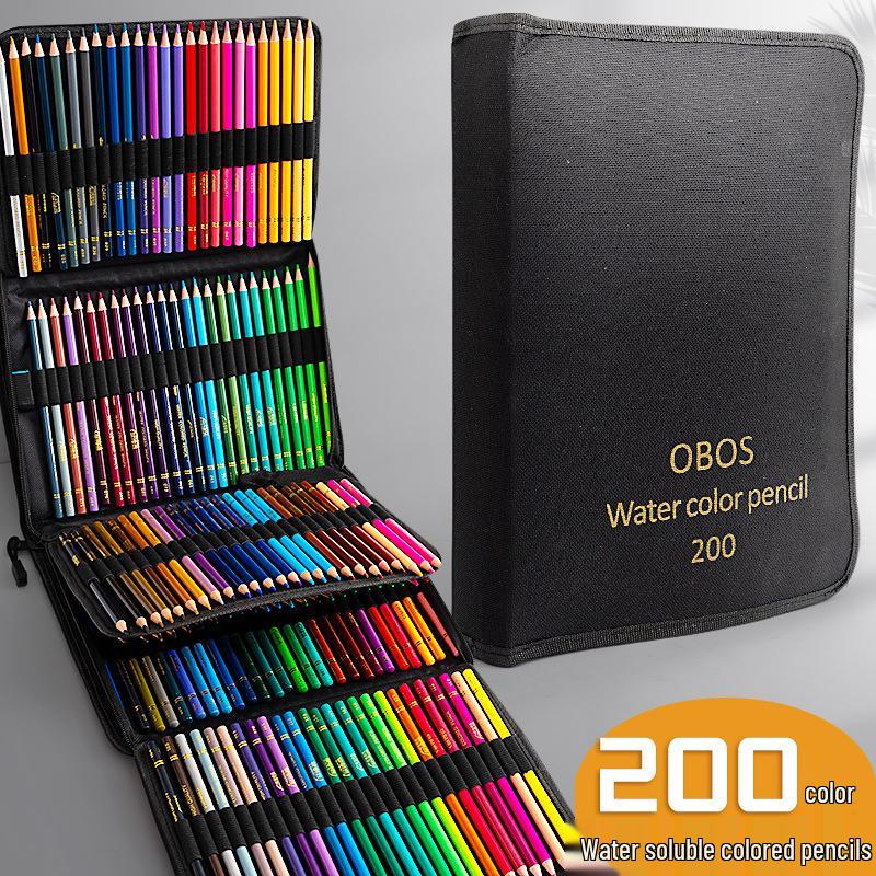 200 Professional Oil-Based Colored Pencils for Art, Drawing & Sketching