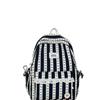 Schoolbag Summer Fresh Peach Light Pink Striped Bow Schoolbag Milk Huhu Sweet Girl Heart Girlfriend Travel Backpack