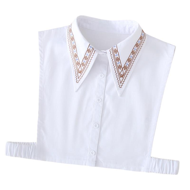 Perfect Match Xl Embriodery Shirt Fake Collar For Women Sweater Detachable Collar Female Autumn Sweater Blouse Tops Vest Style False Collars