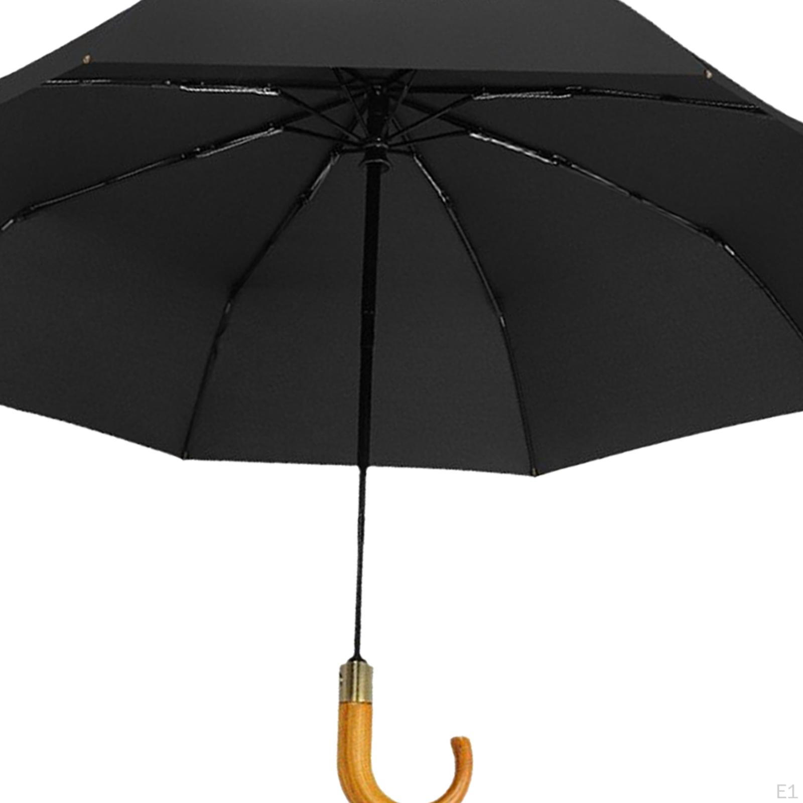 Складной зонт 8 спиц ветрозащитный для активного отдыха кемпинга походов чёрный — фото 2