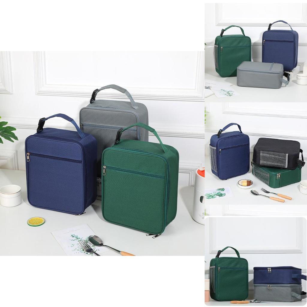 Large Capacity Thermal Lunch Bag Versatile Oxford Fabric Insulated Food Carrier