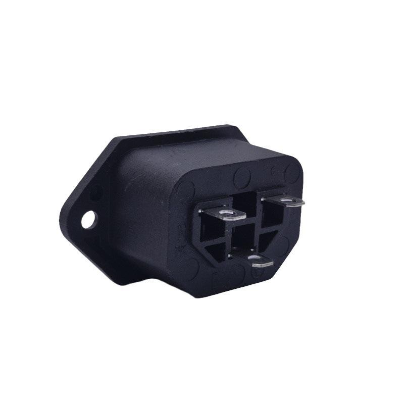 Copper Core 3-Core C-Type Power Socket with Fixing Hole