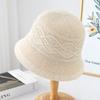Cross Texture Knitted Bucket Hat Women's Spring and Autumn New Casual Sunshade Basin Hat Sunscreen Sun Hat Tide Shows Small Face
