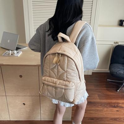 Student Class Backpack New Large-capacity Travel Commuting Versatile Leisure High-end Cotton Bag