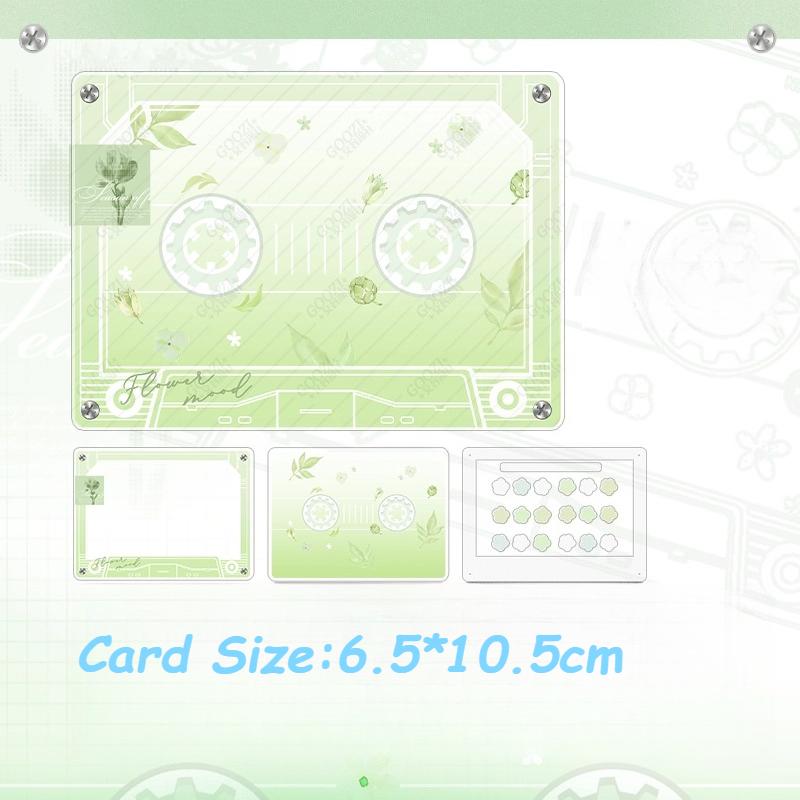 Floral Language Tape Series Acrylic Photo Frames for 3 Inch Anime Card Display Kpop Photocard Storage with Holder Wholesales New