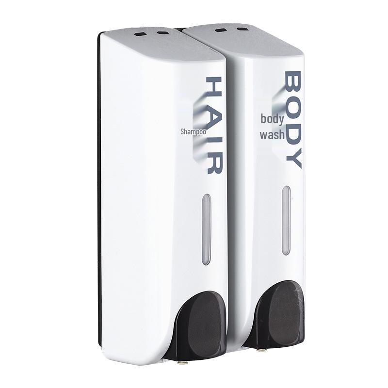 Dual-Head Wall-Mounted Soap & Shampoo Dispenser