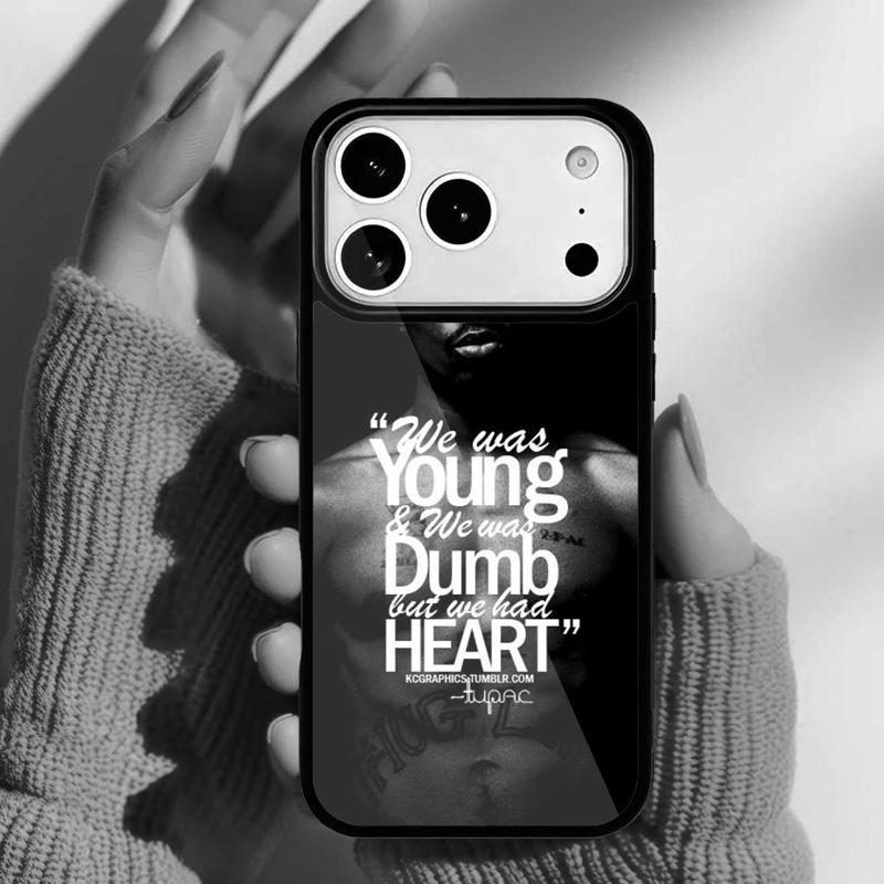 2Pac Tupac Shakur Phone Case for iPhone 17 16 15 14 13 Pro Max Back Cover for 12 11 Pro Coque