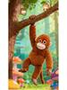 Gorilla Plush Toy: Long-Armed Monkey Soothing Pillow