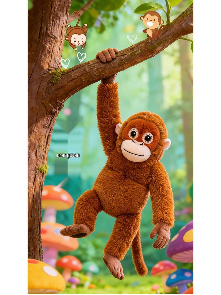 Gorilla Plush Toy: Long-Armed Monkey Soothing Pillow