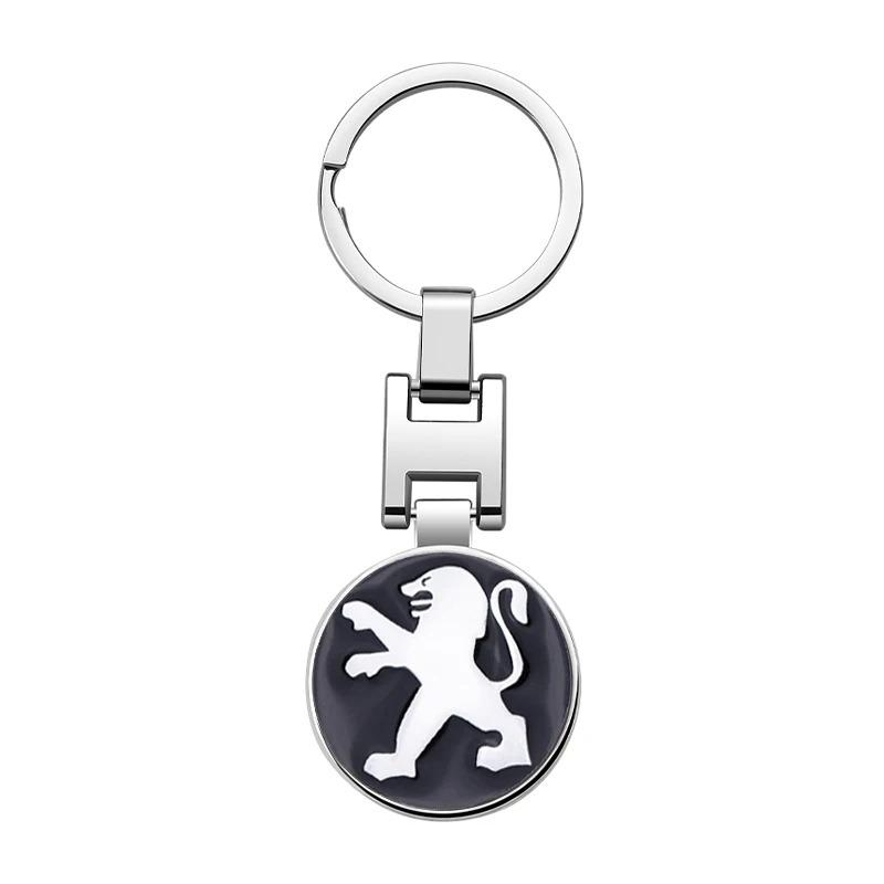 Alloy Tire Valve Cap Keychain Wheel Dust Proof Cover Car Accessory For Peugeot 208 2008 308 3008 408 508 4008 5008 206 307 RCZ
