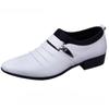 New Men Dress Leather Shoes Wedge Platform Slip on Casual Loafers British Style Business Social Formal Oxfords Zapatos De Vestir