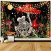 Tapestry of the Skull Mushroom Skeleton Lovers
