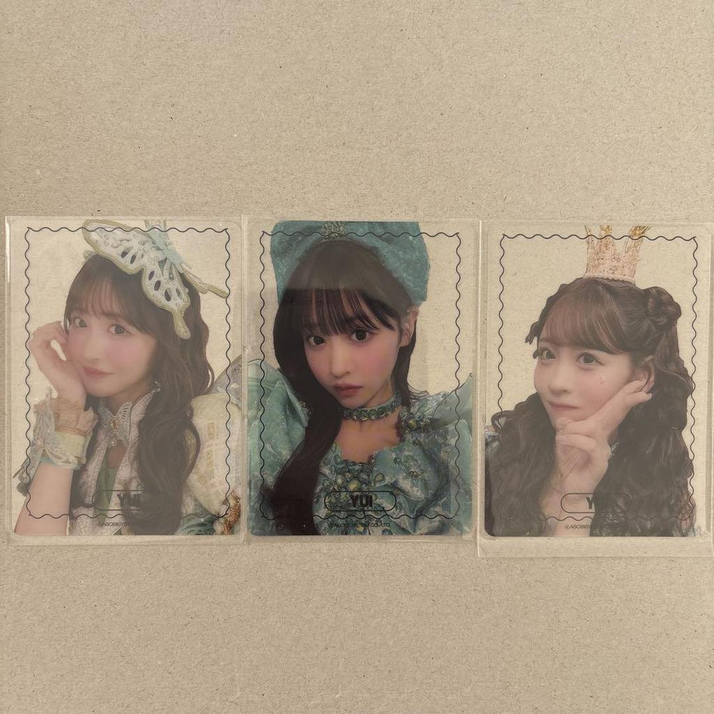 [USED] Sakurai Yui Clear Trading Card 3-Piece Set