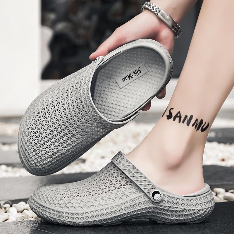 Summer Fashion New Men'S Sandals Breathable Closed Toe Dual Purpose Beach Shoes Suitable For Indoor Or Outdoor Leisure