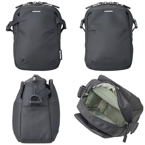 Hakuba Camera Bag Plus Shell Stream Shoulder Pouch AZ Black Water-Resistant Lightweight Everyday Use AMZSP-STSPBK 4977187005967