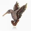 Delicate Rhinestones Encrusted Hummingbird Brooch Portable Accessory for Adding Elegant to Any Outfits or Occasion