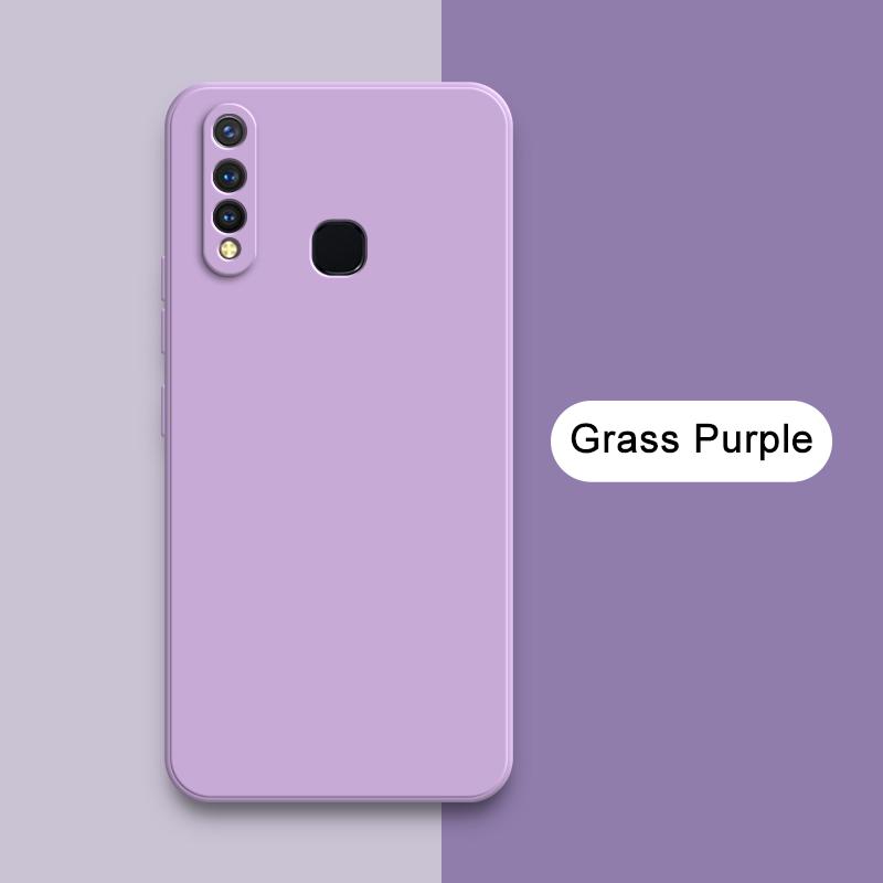 Square Liquid Phone Case for VIVO U3 U10 U20 U3X X Camera Protective Soft Silicone 360 Shockproof Mobile Cover Housing