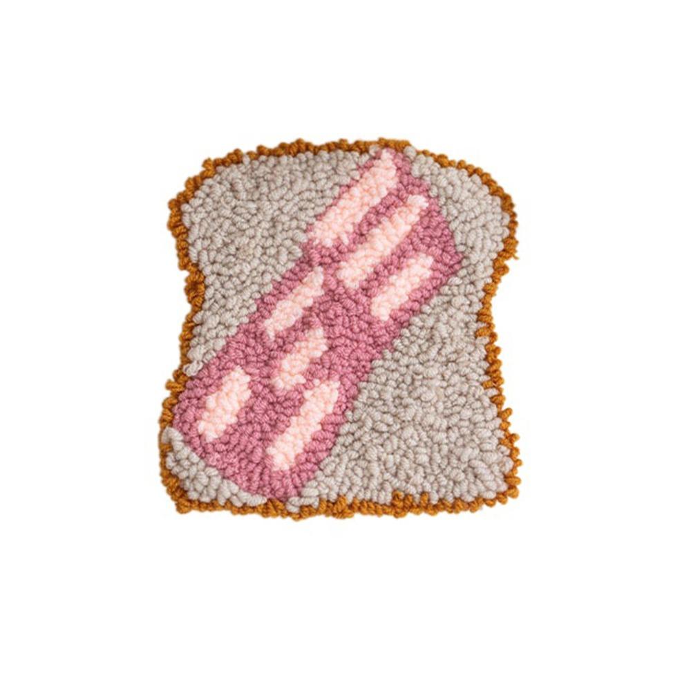 

Cartoon Cute Felting Coaster Yarns Embroidery Coaster Material Set Punch Needle Coaster Kit Kids Style 8