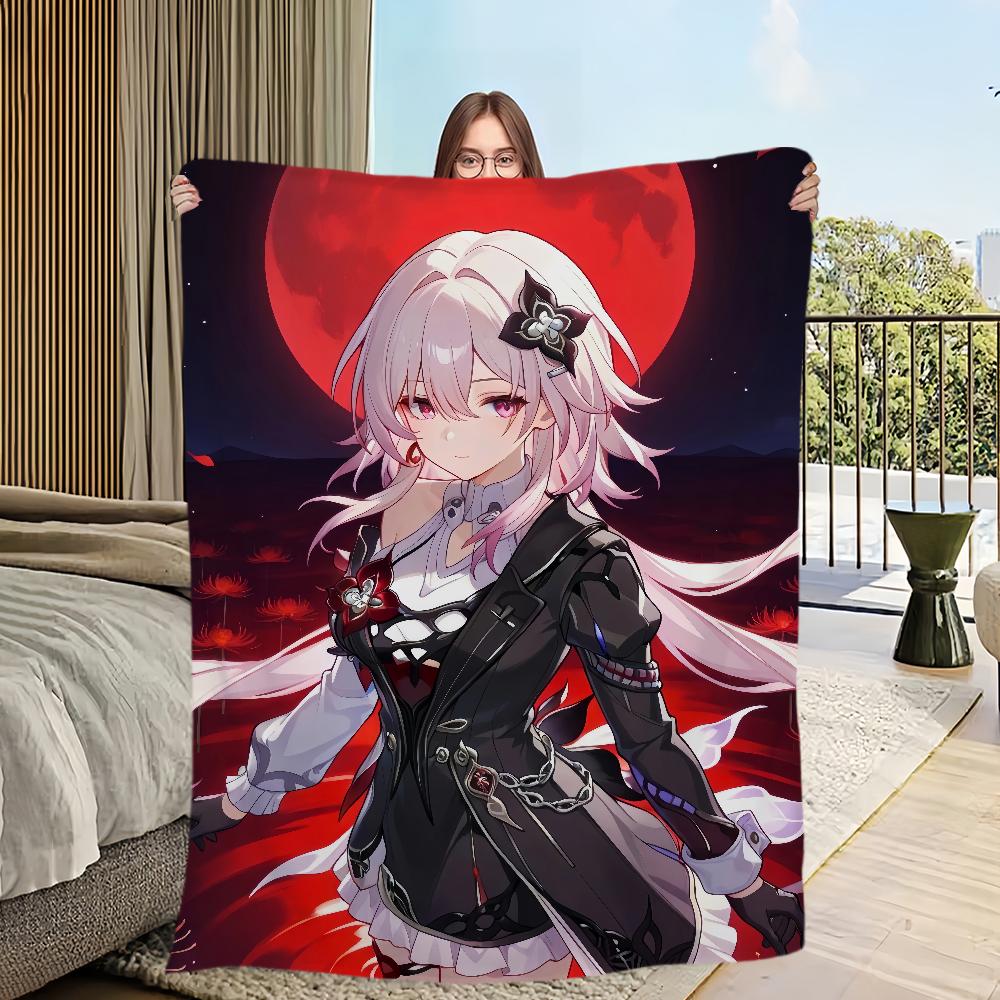 Game Honkai Star Rail New Evernight Blanket Flannel Warm Soft Plush Blanket for Sofa Living Room Office Bedroom Travel Gift