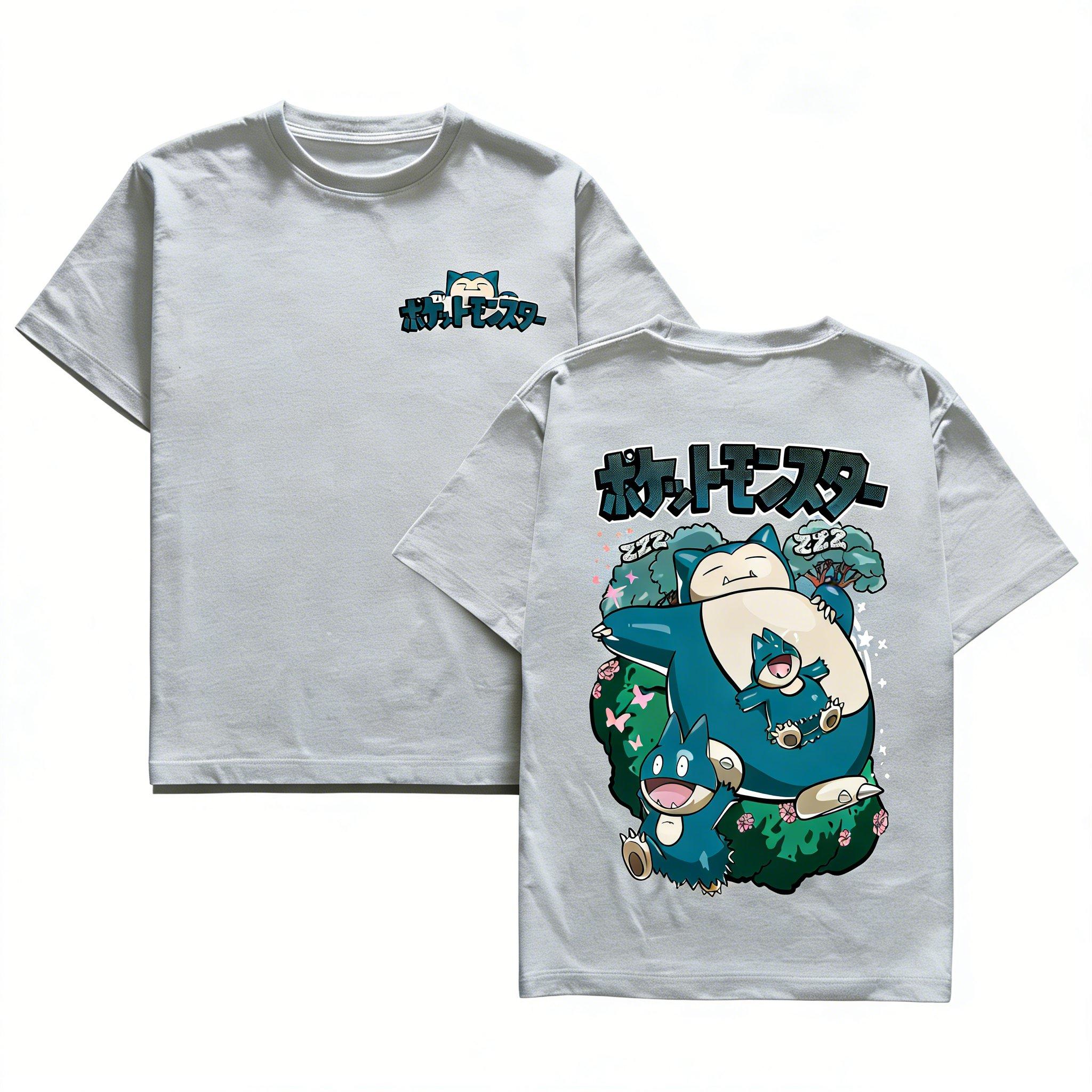 

Pokemon Anime Cotton Graphic T Shirt Men Women 2026 Summer Y2k Short Sleeve Tee Casual Tops Snorlax Kawaii Streetwear Fashion S