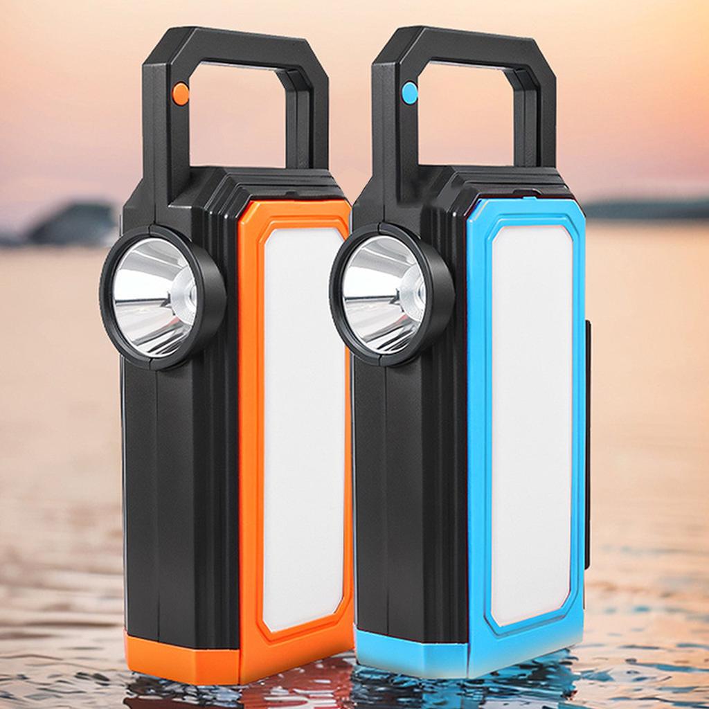 Solar Camping Lantern Dual Sided Foldable Multifunctional Tent Light for Emergency Outdoor Activitie