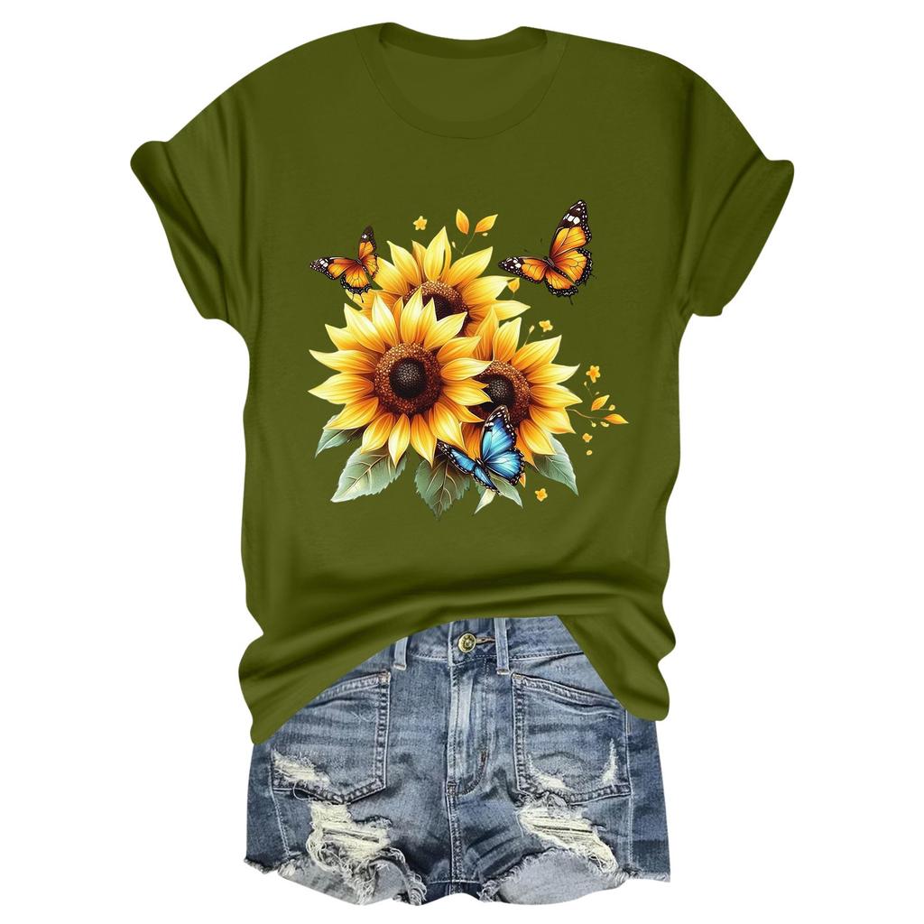 Child Casual Daily Round Neck Printed Short Sleeved T-shirt Letter Top