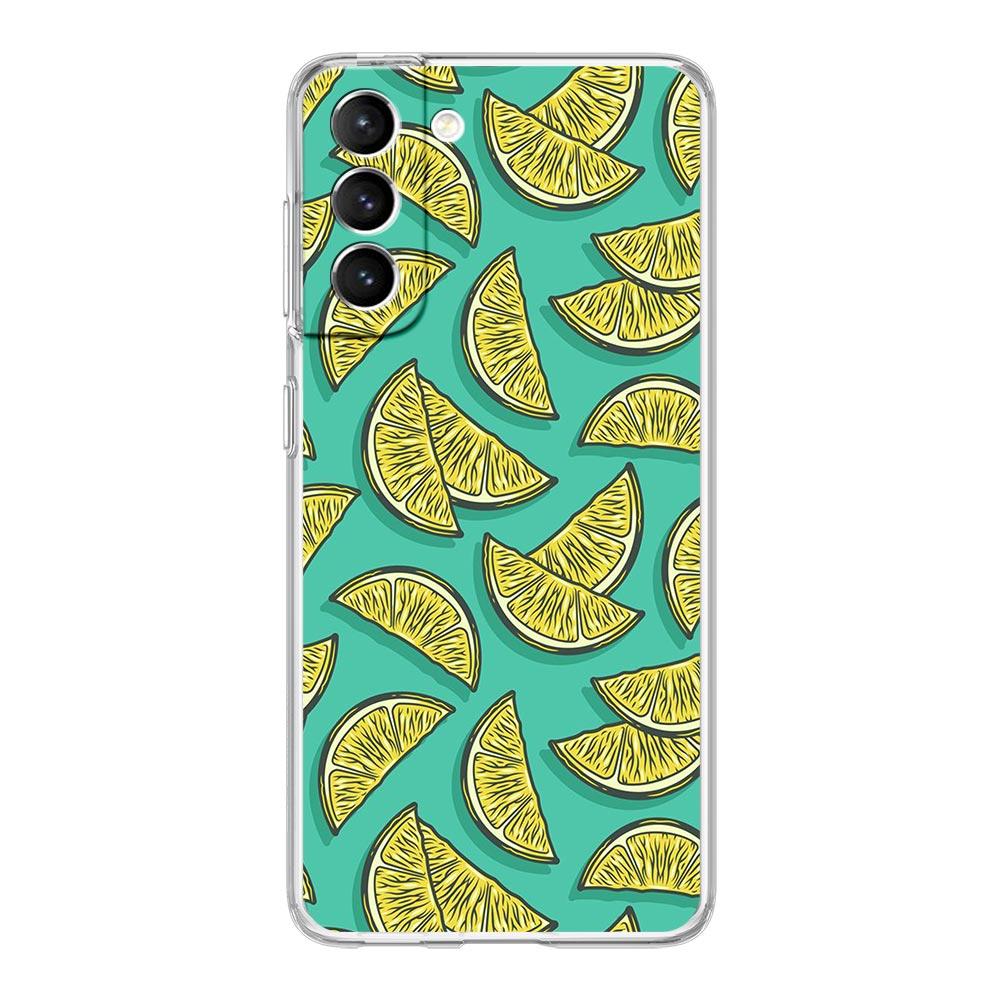 Mediterranean Lemon Phone Case For Samsung Galaxy S22 5G S20 Ultra S21 FE 5G S10E S9 S8 S10 Plus Note 20 10 Clear Silicone Cover