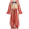 Weihnachts-Strampler Kinder Clown Gestreift Süßigkeiten Set Cosplay Kostüm Mädchen Jungen Clown Strampler Halloween Karnevalsparty Karneval