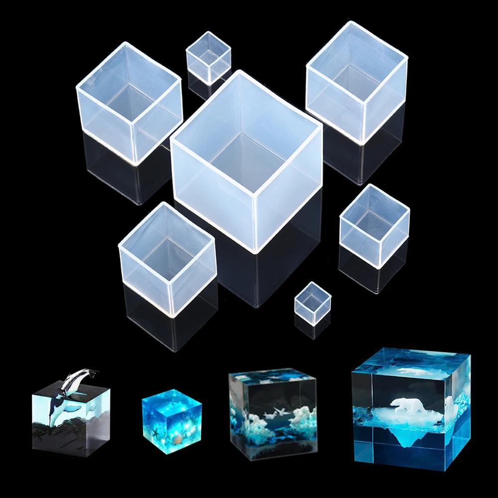 3D Square Silicone Mold Crystal Epoxy Resin Casting Muold for DIY Epoxy Resin Crafts Table Home Decoration Tools