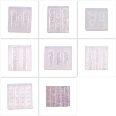 Harz Nail Art Dekorationen Form Blume Silikonform Anhänger Schmuckherstellungswerkzeuge Nail Art Schnitzform Ohrringform