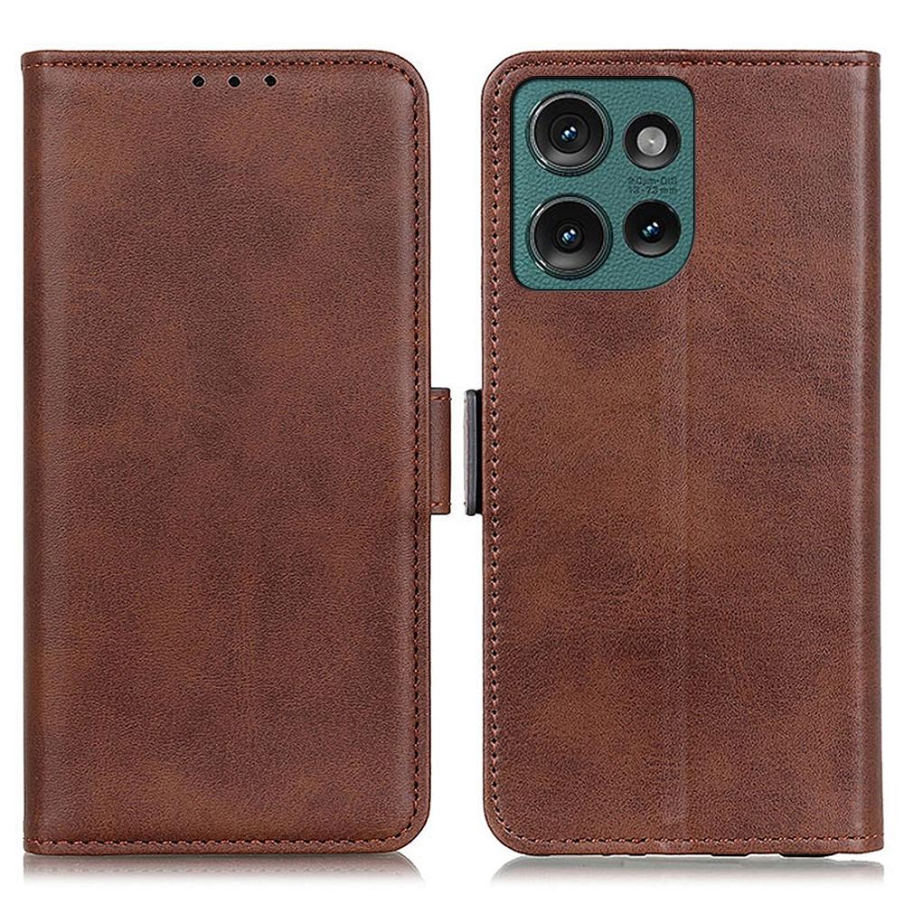 For Motorola Edge 50 Neo 5G/Moto S50 5G/Thinkphone 25 5G Case Stand Cowhide Texture PU Leather Phone Cover